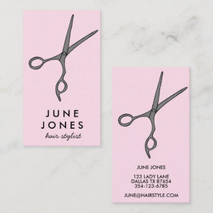 Hair Stylistische Schere Chic Minimalline Kunst, D Visitenkarte