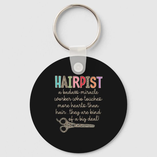 Hairapist Friseur Definition Funny Hair St. Schlüsselanhänger (Vorderseite)