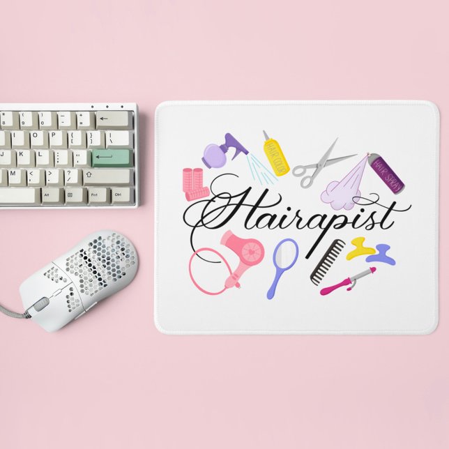 Hairapist Friseur Friseur Stylist Friseur Barber D Mousepad (Von Creator hochgeladen)