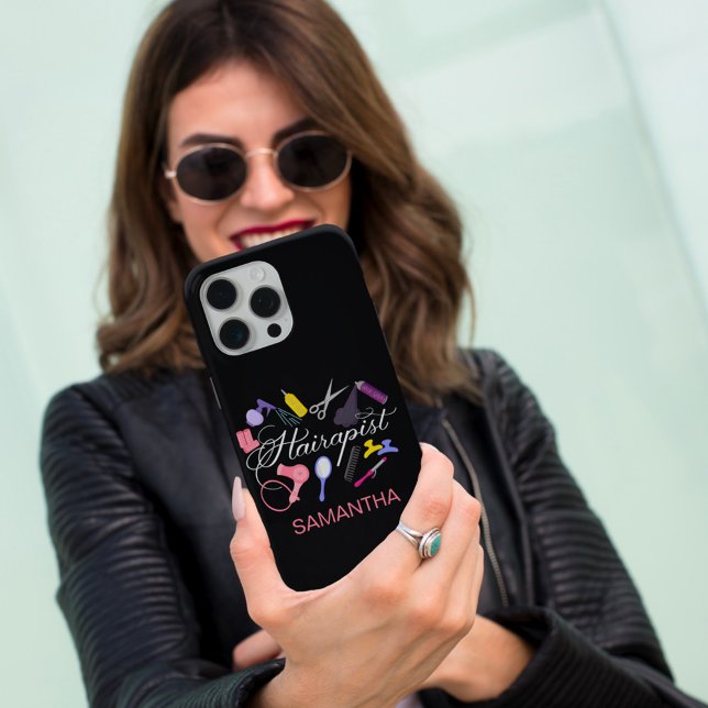 Hairapist Friseur Haar Stylist Barber Black Case-Mate iPhone Hülle (Von Creator hochgeladen)