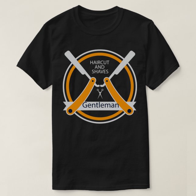 Haircut and Shaves Gentleman T-Shirt (Design vorne)