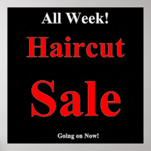 Haircut Sale Poster Matte