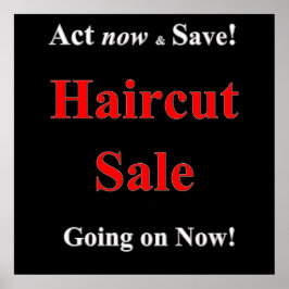 Haircut Sale Poster Matte