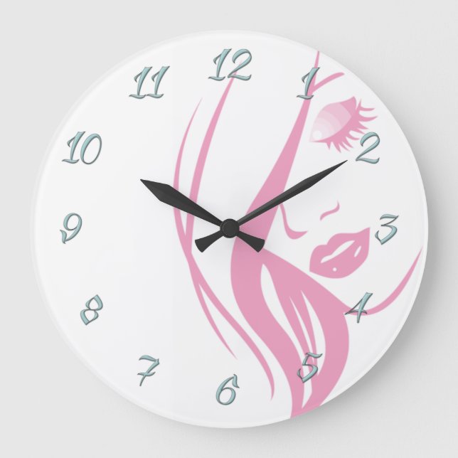 Hairdressy Große Wanduhr (Vorderseite)