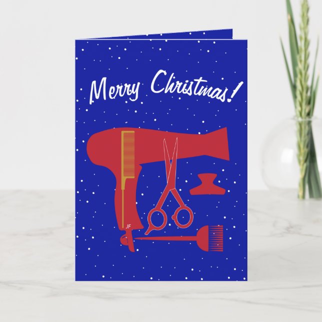 Hairstyles tools feiertagskarte (Vorderseite)