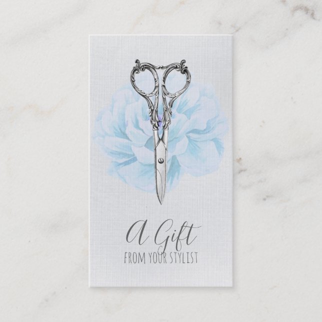hairstylist hair stylist gift certificate xmas rabattkarte (Vorderseite)