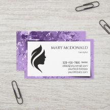 Hairstylist Modern Splash Design Business Card