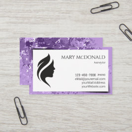 Hairstylist Modern Splash Design Business Card Visitenkarte