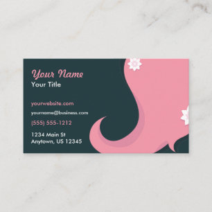 Hairstylist-rosa Haar Visitenkarte