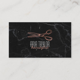 Hairstylist RoseGold Scissors MarmorVisitenkarte Visitenkarte
