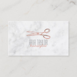 Hairstylist RoseGold Scissors MarmorVisitenkarte Visitenkarte