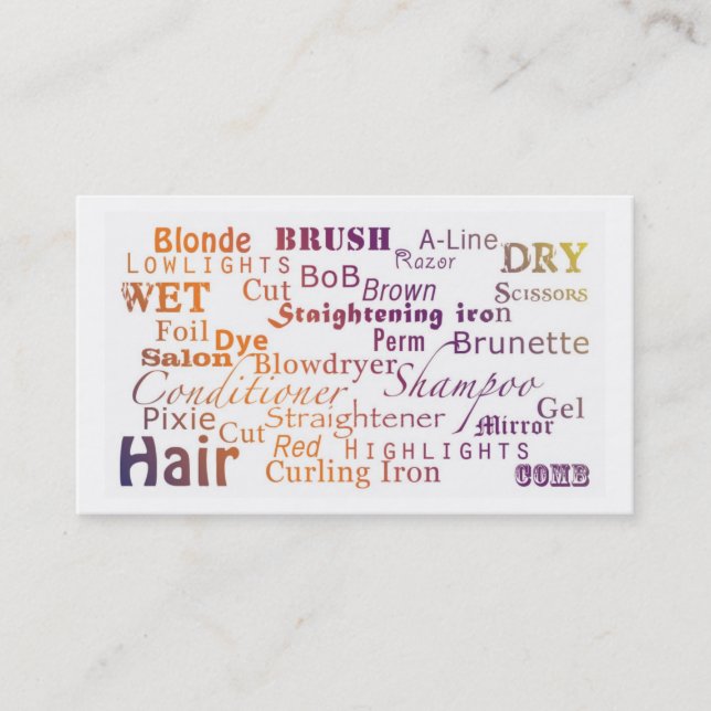 HairStylist-/Salon-Visitenkarten Visitenkarte (Vorderseite)