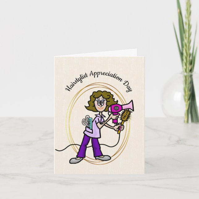 Hairstylist-Tageskarte Karte (Vorderseite)
