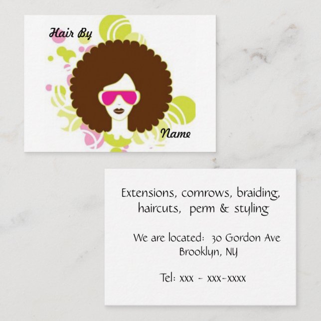 Hairstylist Visitenkarte (Vorne/Hinten)
