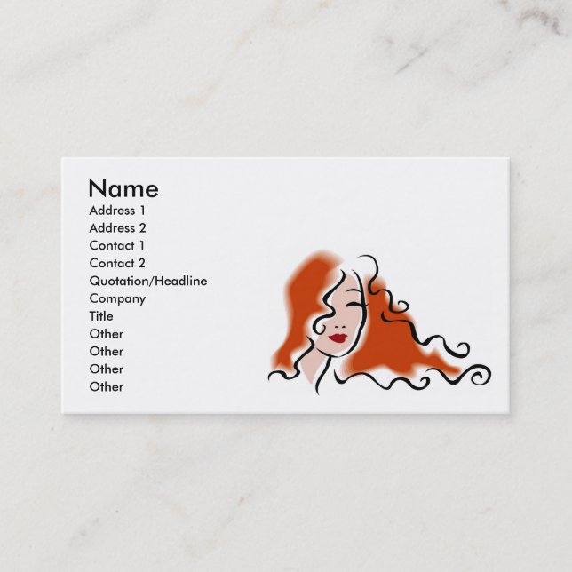 Hairstylist-Visitenkarten Visitenkarte (Vorderseite)