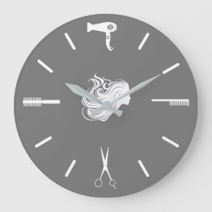 Hairstylist-Wand-Dekor Große Wanduhr