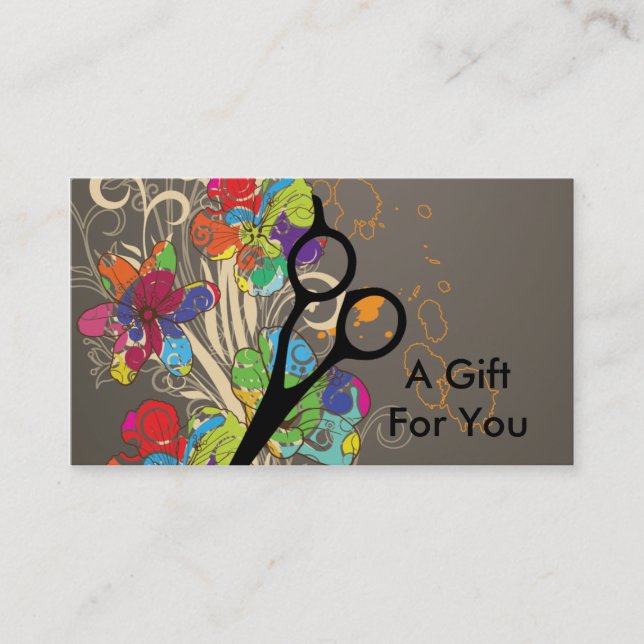 Hairstylisthaar-Stylist-Geschenkkartenzertifikat Rabattkarte (Vorderseite)