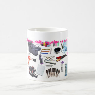 Hairstylists sind ein Schnitt oben Kaffeetasse