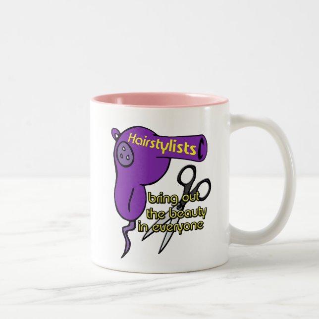 Hairstylists-Tasse Zweifarbige Tasse (Rechts)