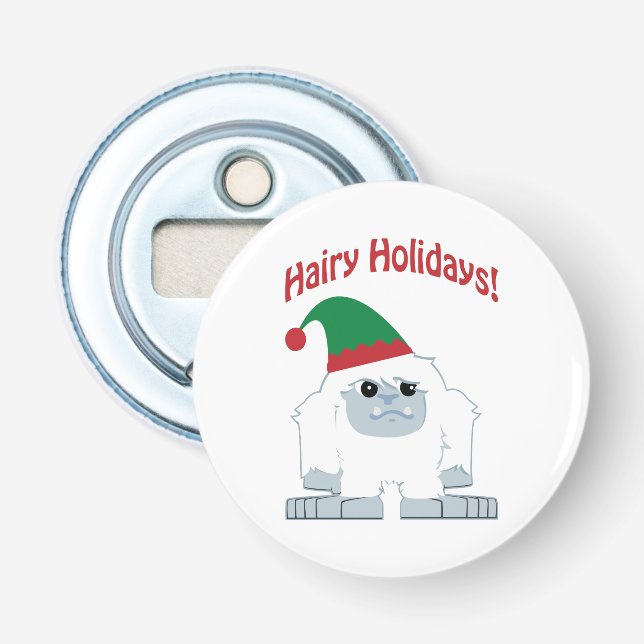Hairy Holidays! Weihnachten Yeti Flaschenöffner (Vorderseite)