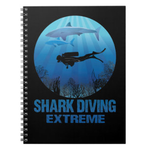 Haitauchen Extreme Scuba Diver Notizblock