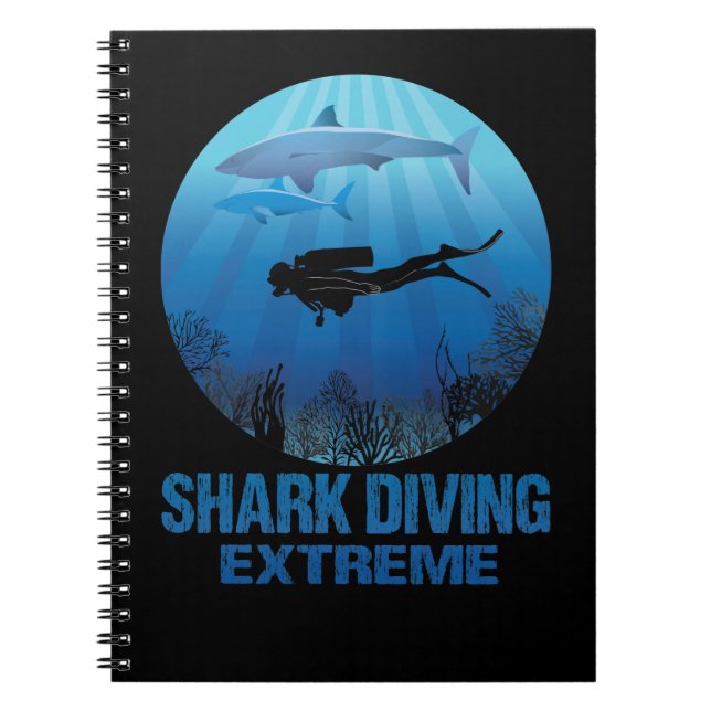 Haitauchen Extreme Scuba Diver Notizblock (Vorderseite)