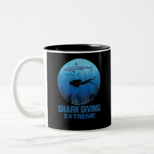 Haitauchen Extreme Scuba Diver Zweifarbige Tasse