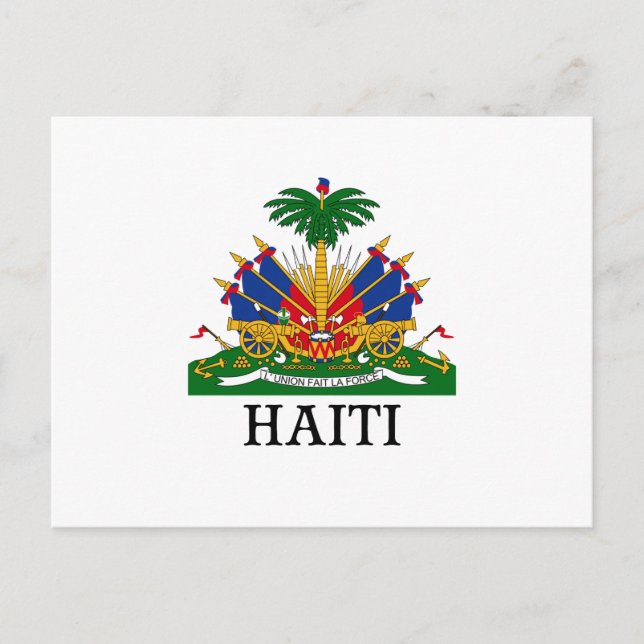 HAITI - Emblem/Wappen/Flagge/Symbol Postkarte (Vorderseite)