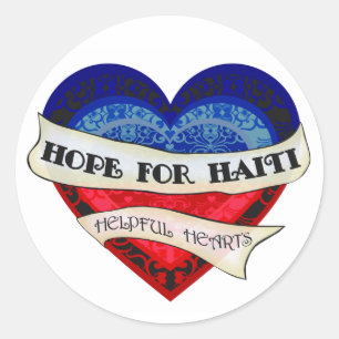 Haiti-Entlastungs-Valentinsgruß-Aufkleber Runder Aufkleber