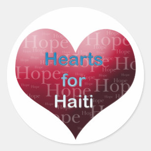 Haiti-Entlastungs-Valentinsgruß-Aufkleber Runder Aufkleber
