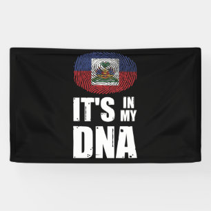 Haiti Es ist in meiner DNA Haitian Pride Fingerpri Banner