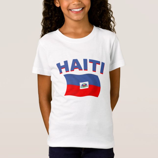 Haiti-Flagge 2 T-Shirt (Vorderseite)