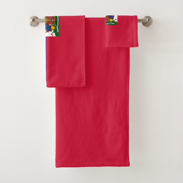 Haiti-Flagge Badhandtuch Set (Insitu)