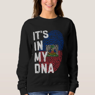 Haiti-Flagge Fingerabdruck Es ist in meiner DNA Ha Sweatshirt