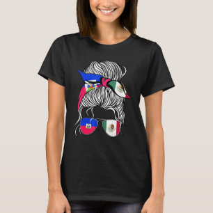 Haiti-Flagge Mexiko Erwachsene Frauen Mädchen Land T-Shirt