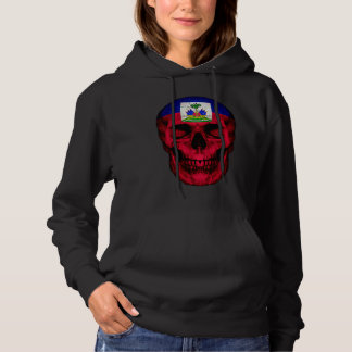 Haiti-Flagge Totenkopf Haitianische Wurzeln Stolz Hoodie