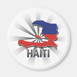 Haiti-Flaggen-Karte 2,0 Magnet