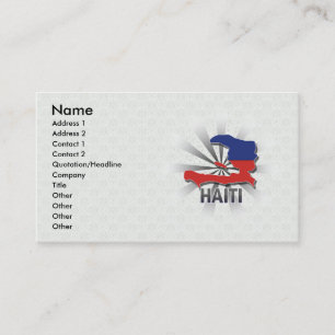 Haiti-Flaggen-Karte 2,0 Visitenkarte