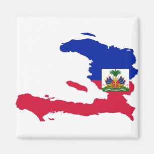 Haiti-Flaggen-Karte HT Magnet