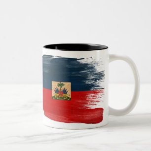 Haiti-Flaggen-Tasse Zweifarbige Tasse