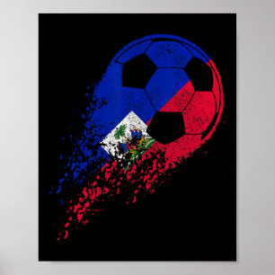 Haiti Fußball Haitianische Flagge Stolz Fußballspi Poster