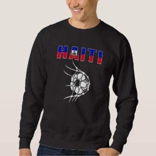 Haiti Fußball Im Netz Tor Unterstützung Haitianisc Sweatshirt