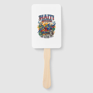 Haiti Fußball Skelett Stürmer Nationen Poster Stil Fächer