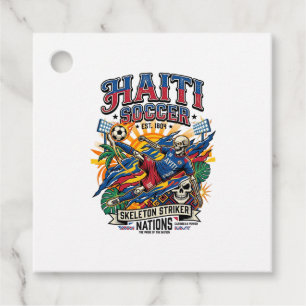 Haiti Fußball Skelett Stürmer Nationen Poster Stil Geschenkanhänger