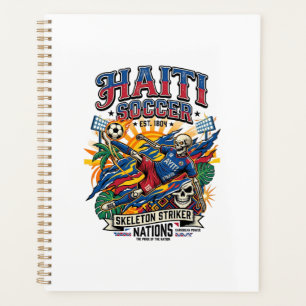 Haiti Fußball Skelett Stürmer Nationen Poster Stil Planer