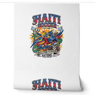 Haiti Fußball Skelett Stürmer Nationen Poster Stil Tapete