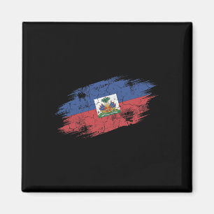 Haiti Fußballfan zerfetzte Flagge Nationalstolz Magnet