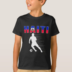 Haiti Fußballfans Trikot - Haitianische Flagge Fuß T-Shirt