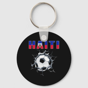 Haiti Fußballfans Trikot Haitianischer Fußll In Ri Schlüsselanhänger