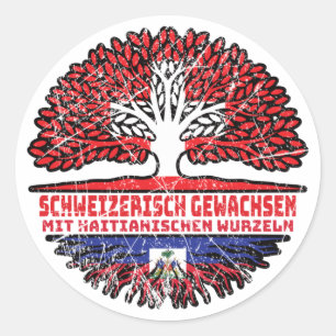 Haiti Haitianisch Schweizer Schweiz Baum Wurzel Runder Aufkleber